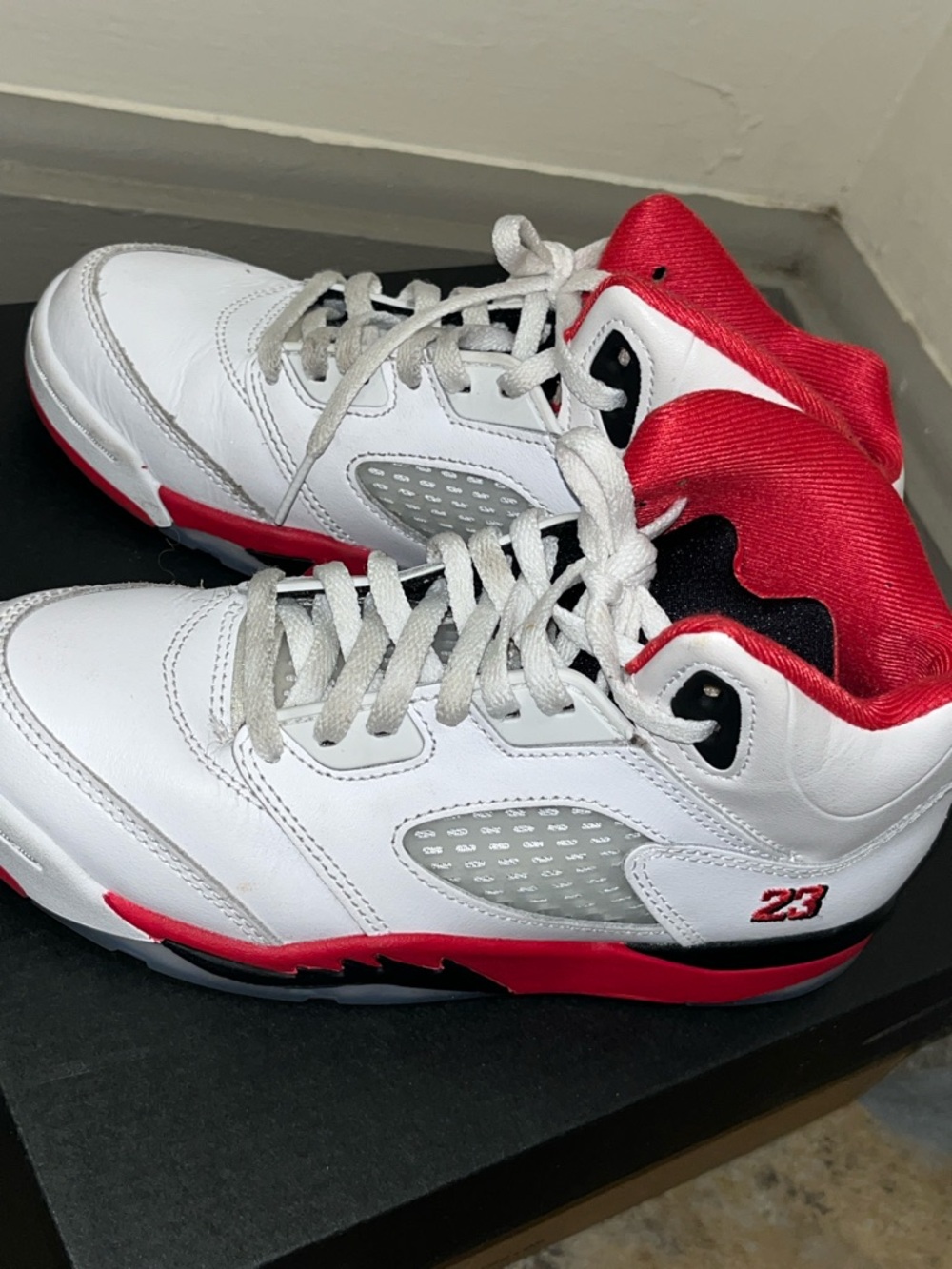 Nike White Red Black Basketball Sneakers